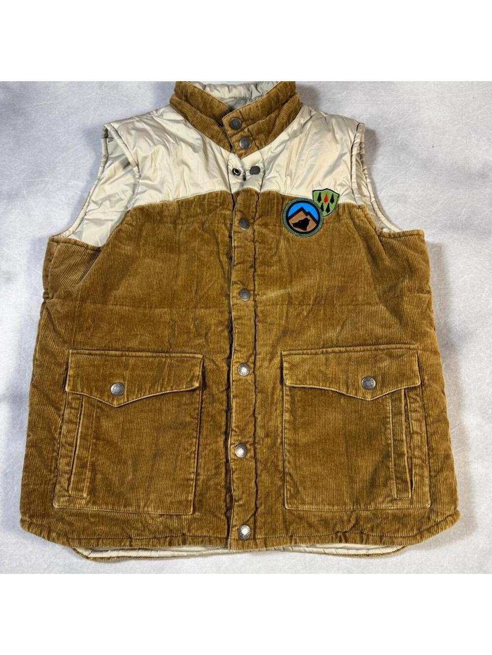 Red Herring Debenhams Y2K Corduroy Puffer Vest Medium Gorpcore Utility Gilet